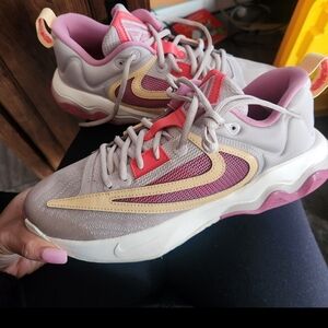 Nike Athletic Shoes in Pink, Cream, and Purple